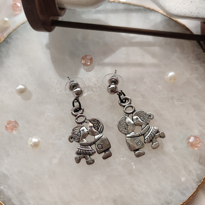 Metal Couple Earrings