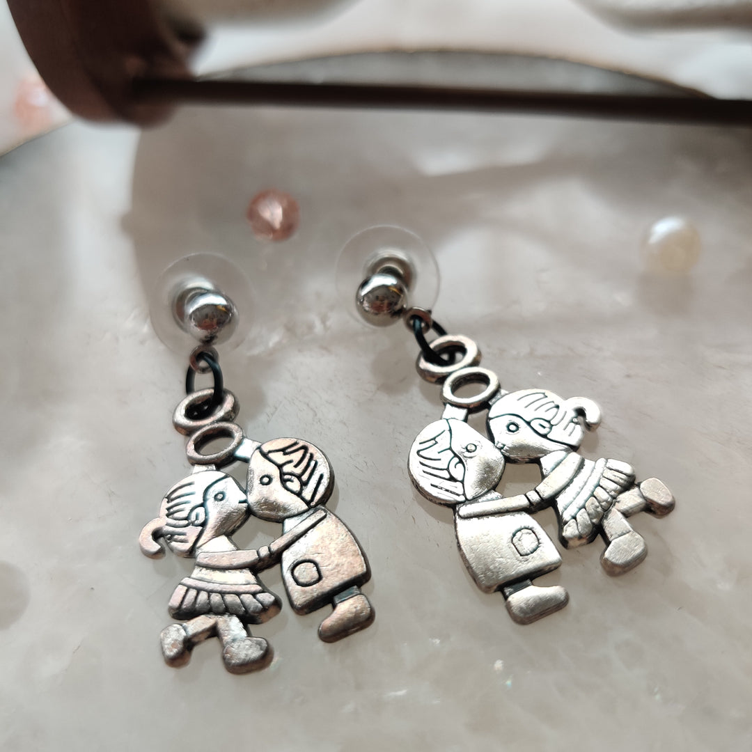 Metal Couple Earrings
