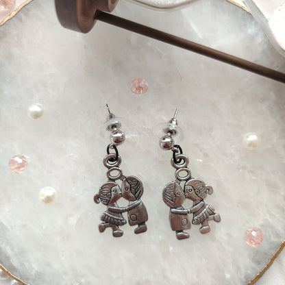 Metal Couple Earrings