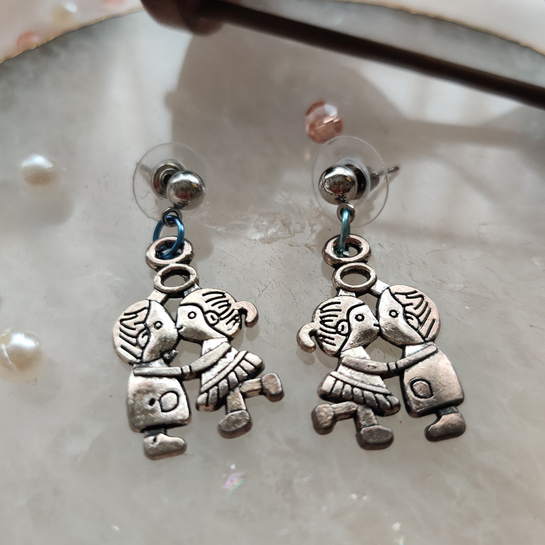 Metal Couple Earrings
