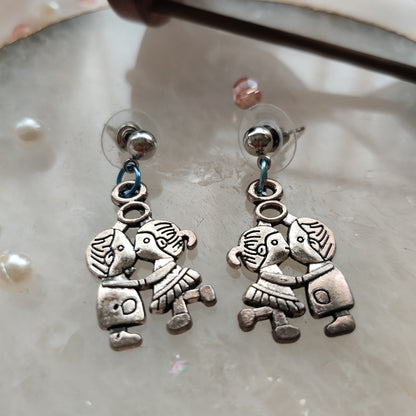 Metal Couple Earrings