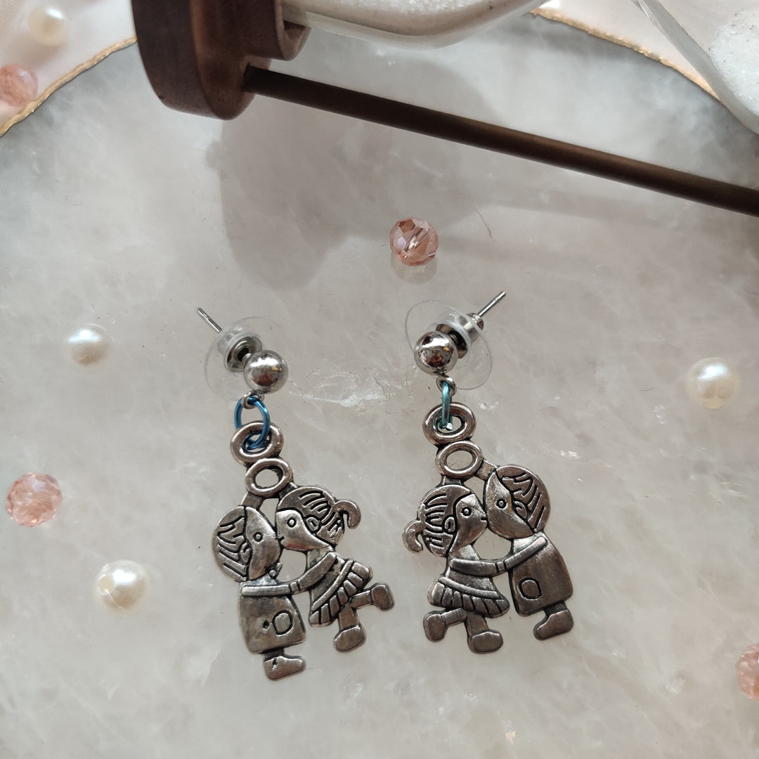 Metal Couple Earrings