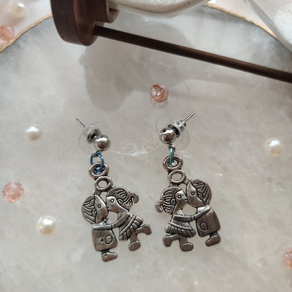 Metal Couple Earrings