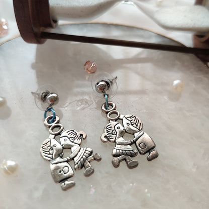 Metal Couple Earrings
