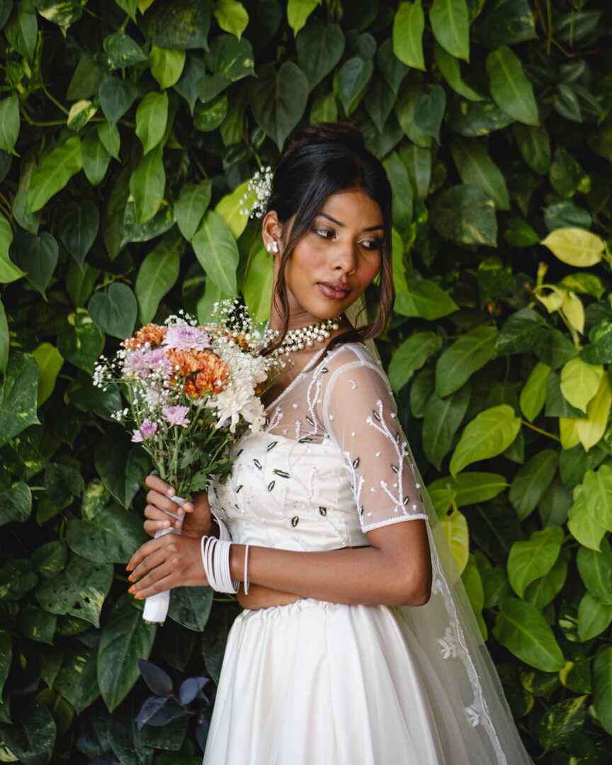 White forest Lehenga