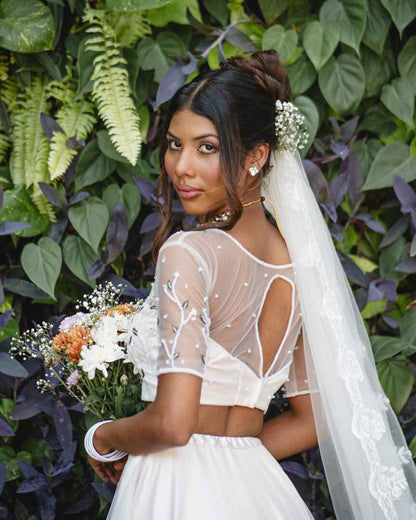 White forest Lehenga