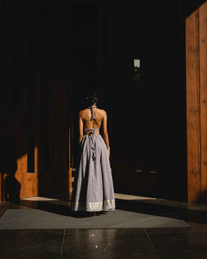 Lavender and silver lehenga