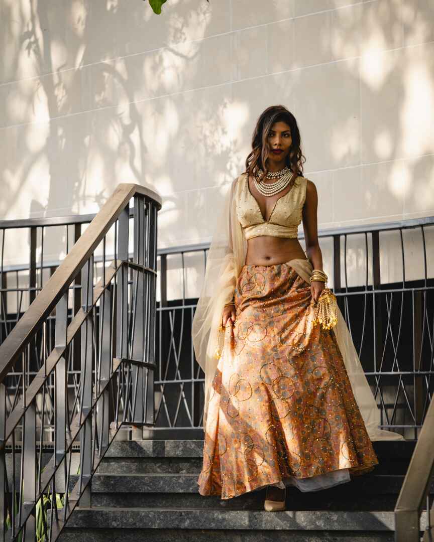 Subtle Bold multicoloured lehenga