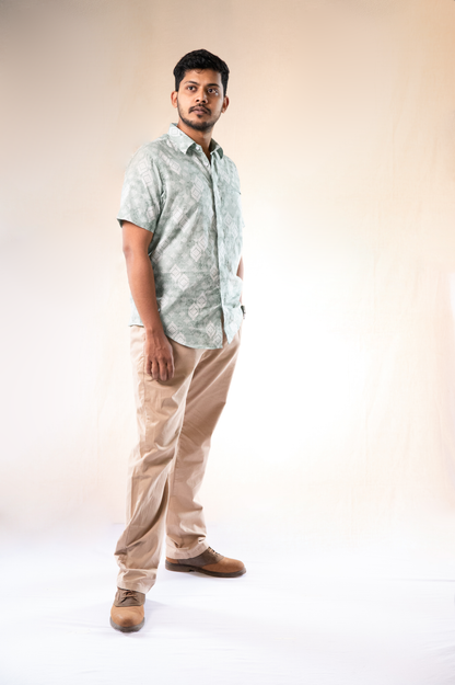 Pastel Green Short Sleeves Shirt