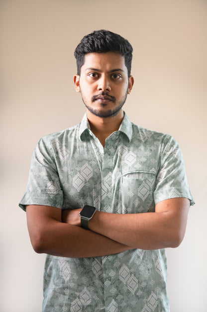 Pastel Green Short Sleeves Shirt