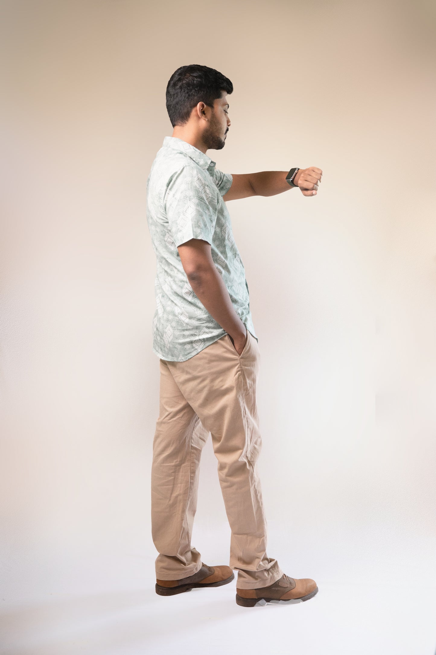 Pastel Green Short Sleeves Shirt