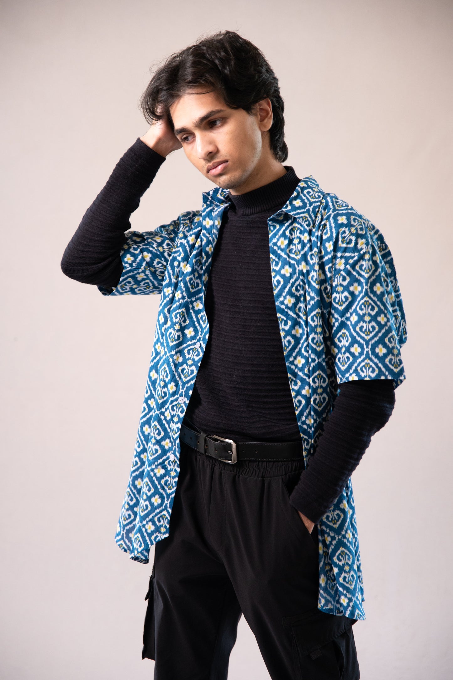 Blue Short Sleeves Shirt