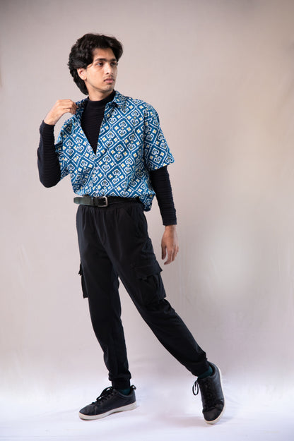 Blue Short Sleeves Shirt