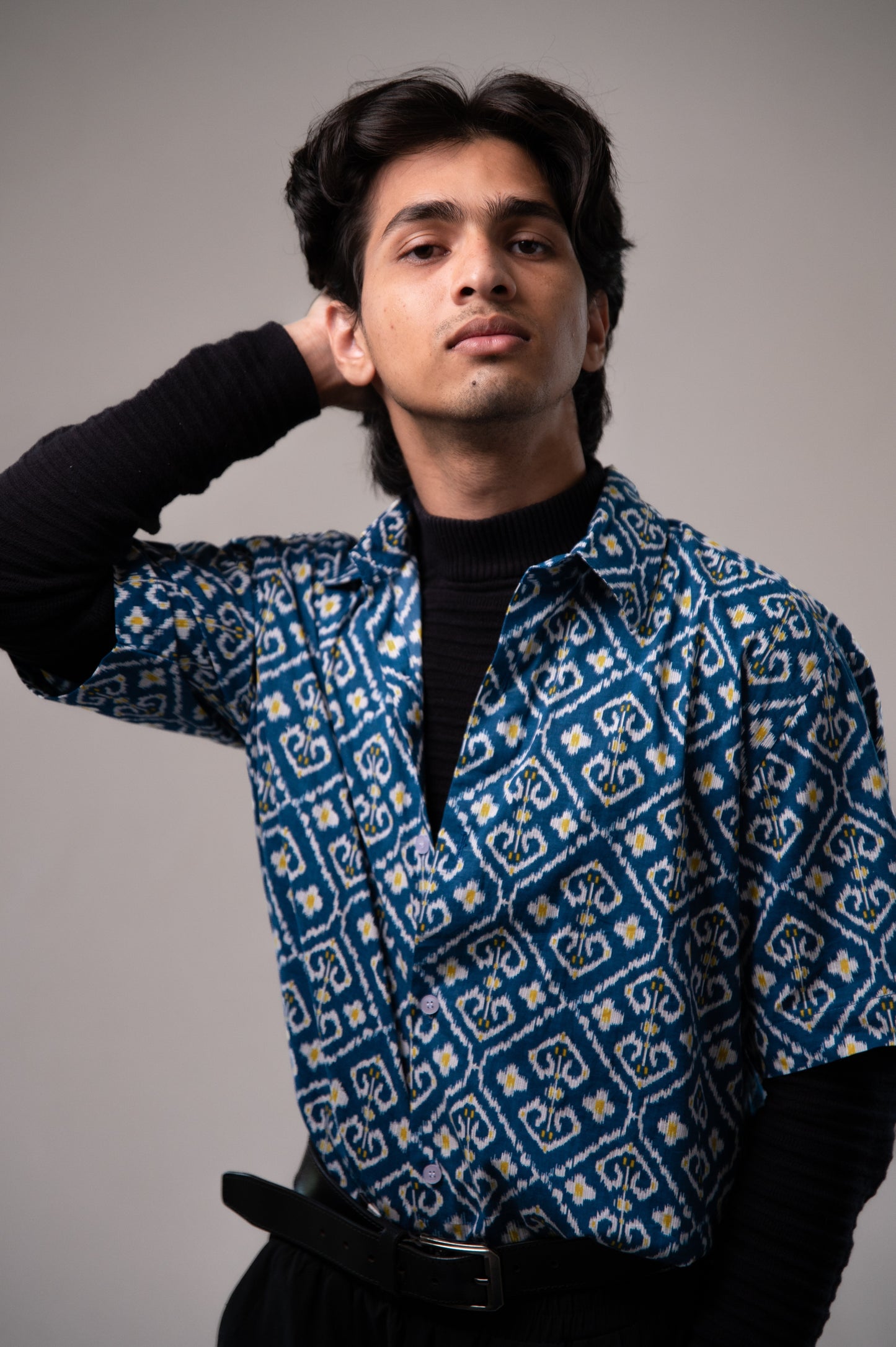 Blue Short Sleeves Shirt