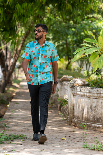 Watermelon Printed Short Sleeve Shirt