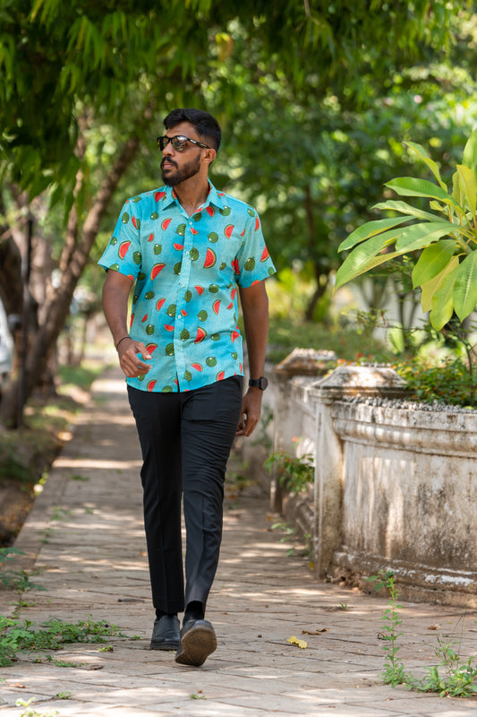 Watermelon Printed Short Sleeve Shirt