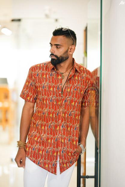 Warli Printed Hem Shirt