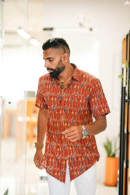 Warli Printed Hem Shirt