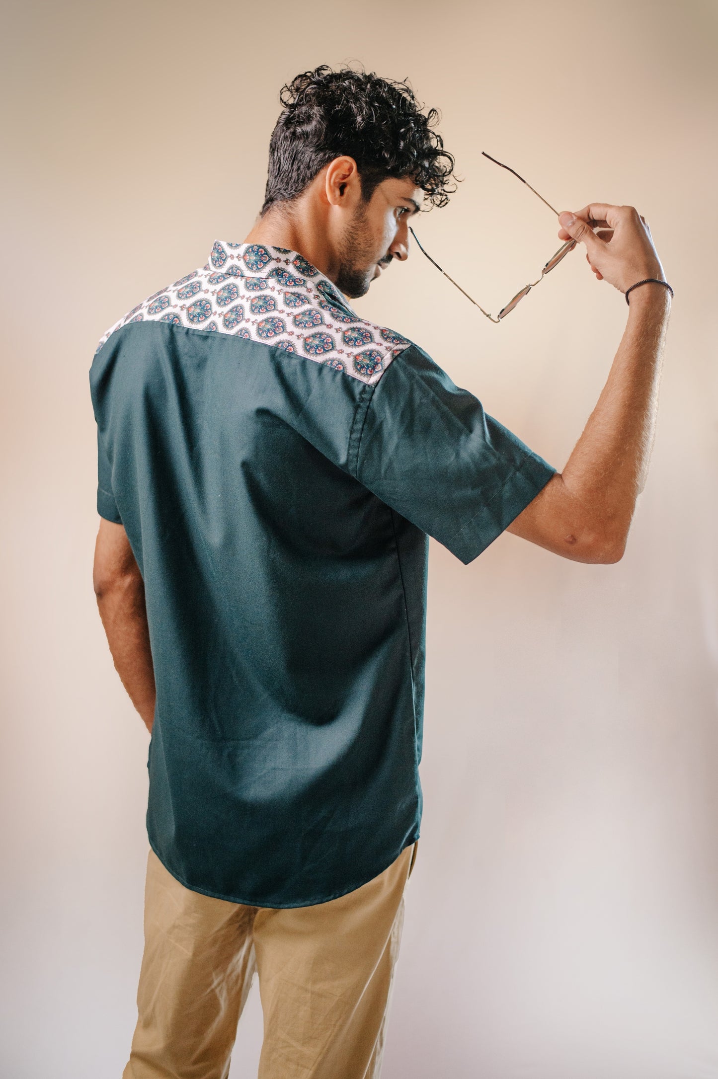 Dark Green Short Sleeves Shirt