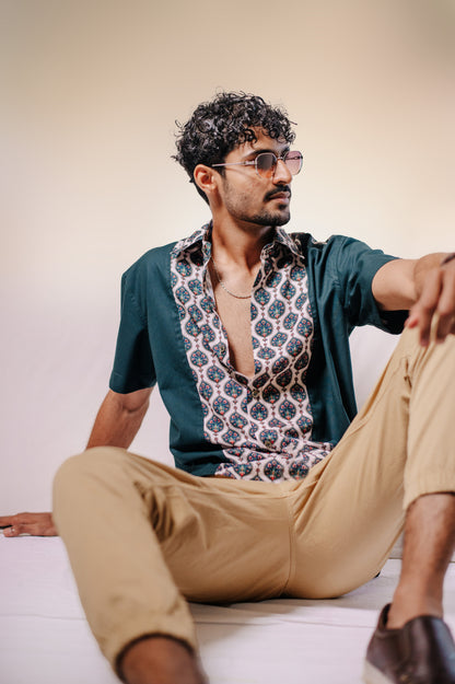 Dark Green Short Sleeves Shirt