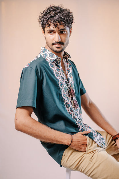Dark Green Short Sleeves Shirt
